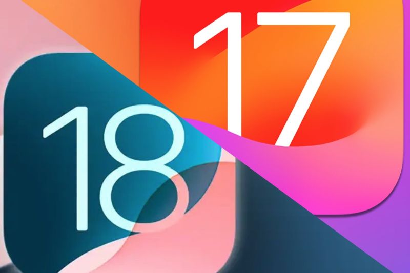 iOS 17 and 18 logos - image MacWorld