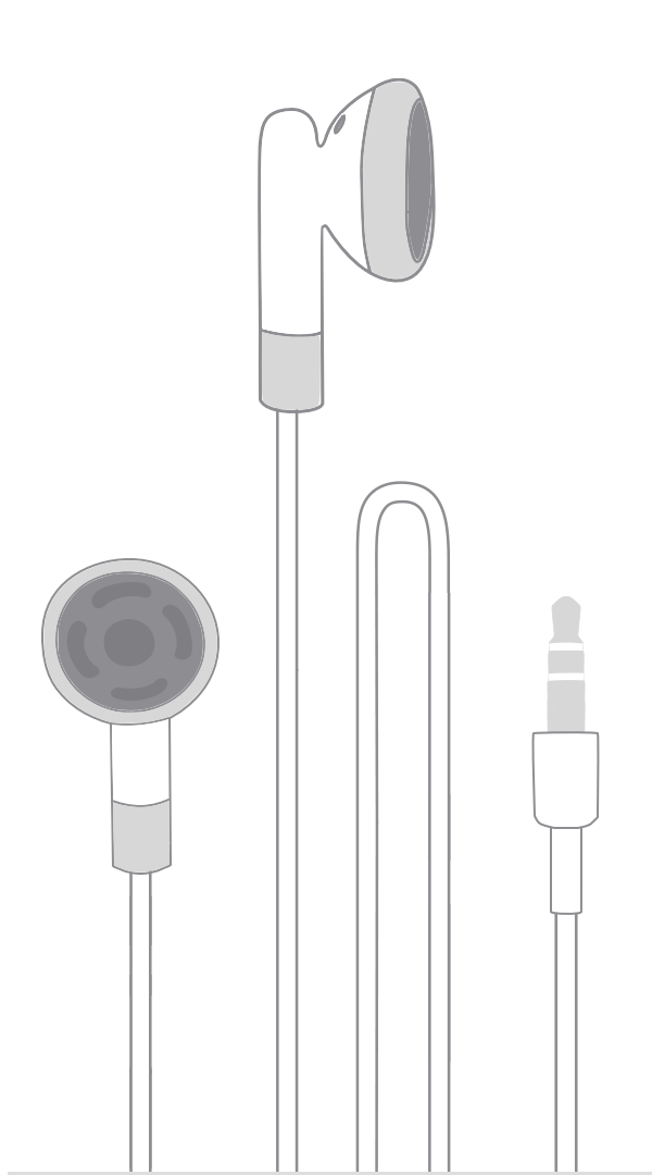 A schematic image of the original Apple iPod Earphones