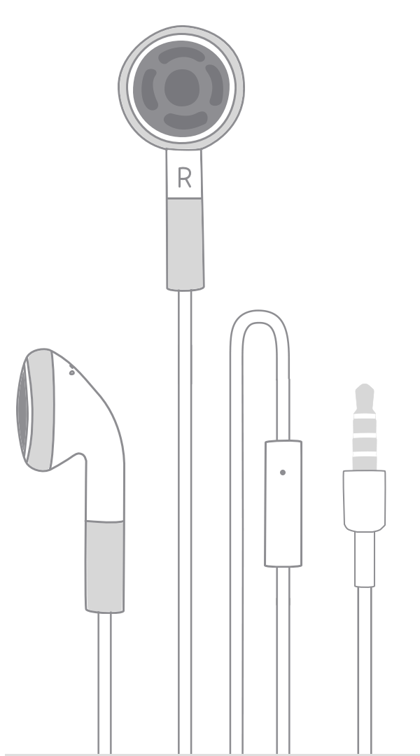 A schematic image of the iPhone with Stereo Headset