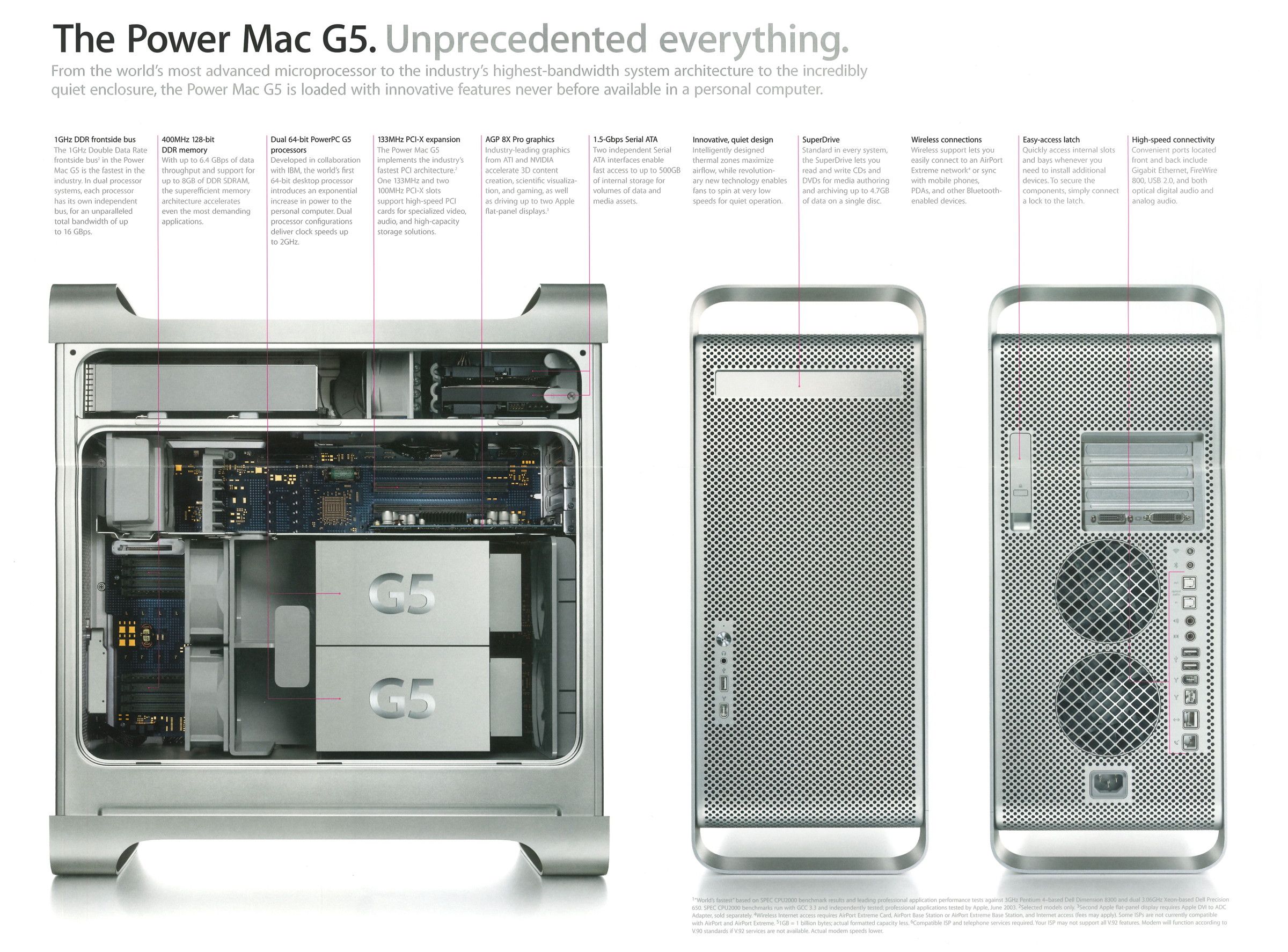 the 2003 power mac g5 brochure